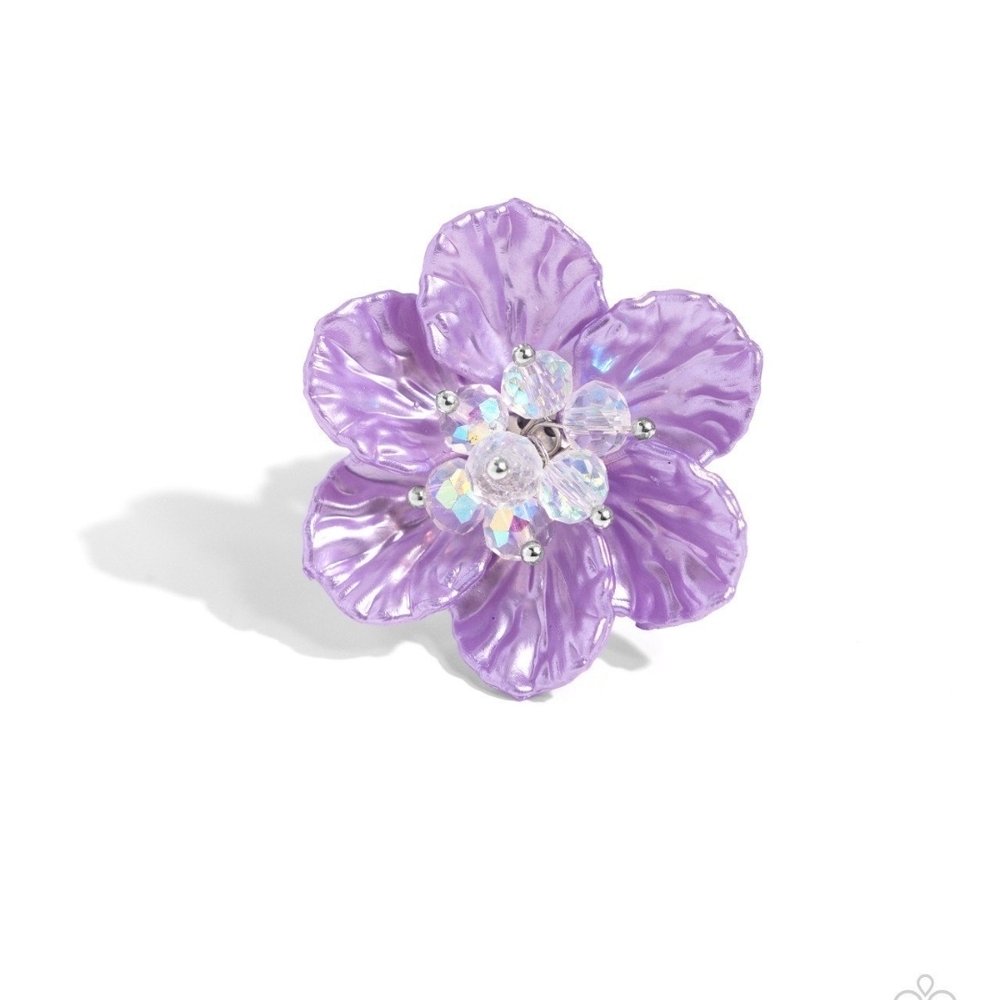 Petal Pact Purple Ring Flower Floral Fashion Paparazzi Lavender Blossom Jewelry
